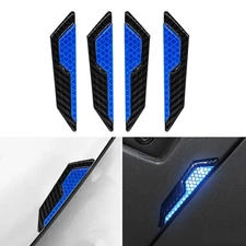 4pcs Car Side Door Edge Anti-Collision Protector Strips Sticker Accessories Blue