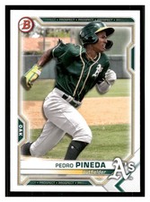 2021 Bowman Draft #BD-65 Pedro Pineda Oakland Athletics Baseball Card 33837