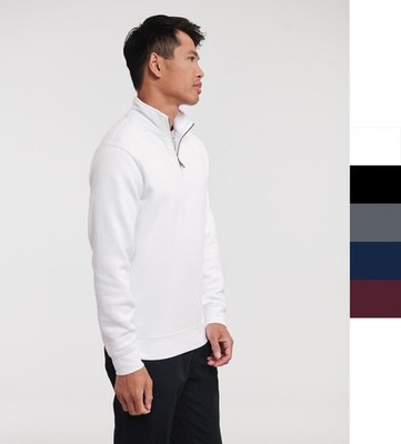 Russell Herren Authentic 1/4 YKK Zip Sweatshirt bedruckbar Premium R-270M-0 NEW