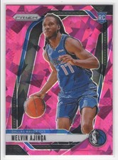 #255 Melvin Ajinca 2024-25 Panini Prizm Pink Ice RC Dallas Mavericks