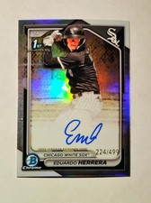 Eduardo Herrera 2024 1st Bowman Chrome AUTO REFRACTOR 224/499 White Sox RC J6