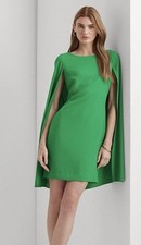 Ralph Lauren women dress cape Georgette Cocktail size 6