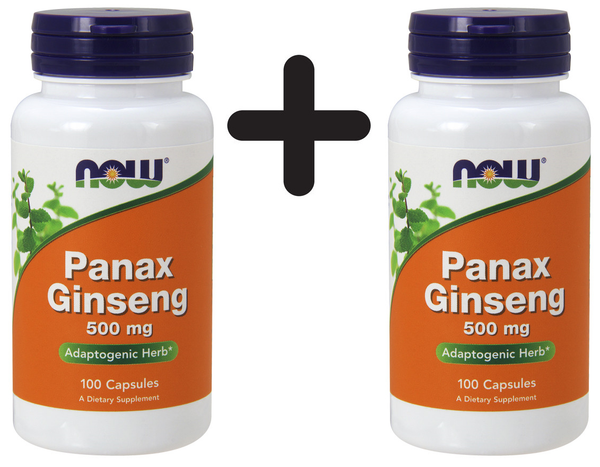 2 X NOW Foods Panax Ginseng, 500Mg - 100 Capsules (188,83 Eur/Kg)-image
