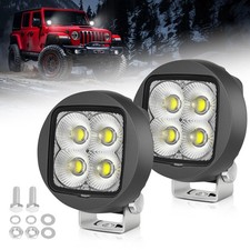 2x 3 36w 36 Led 12v 24v Work Flood Light Round Lights Reverse White Car Van 4x4