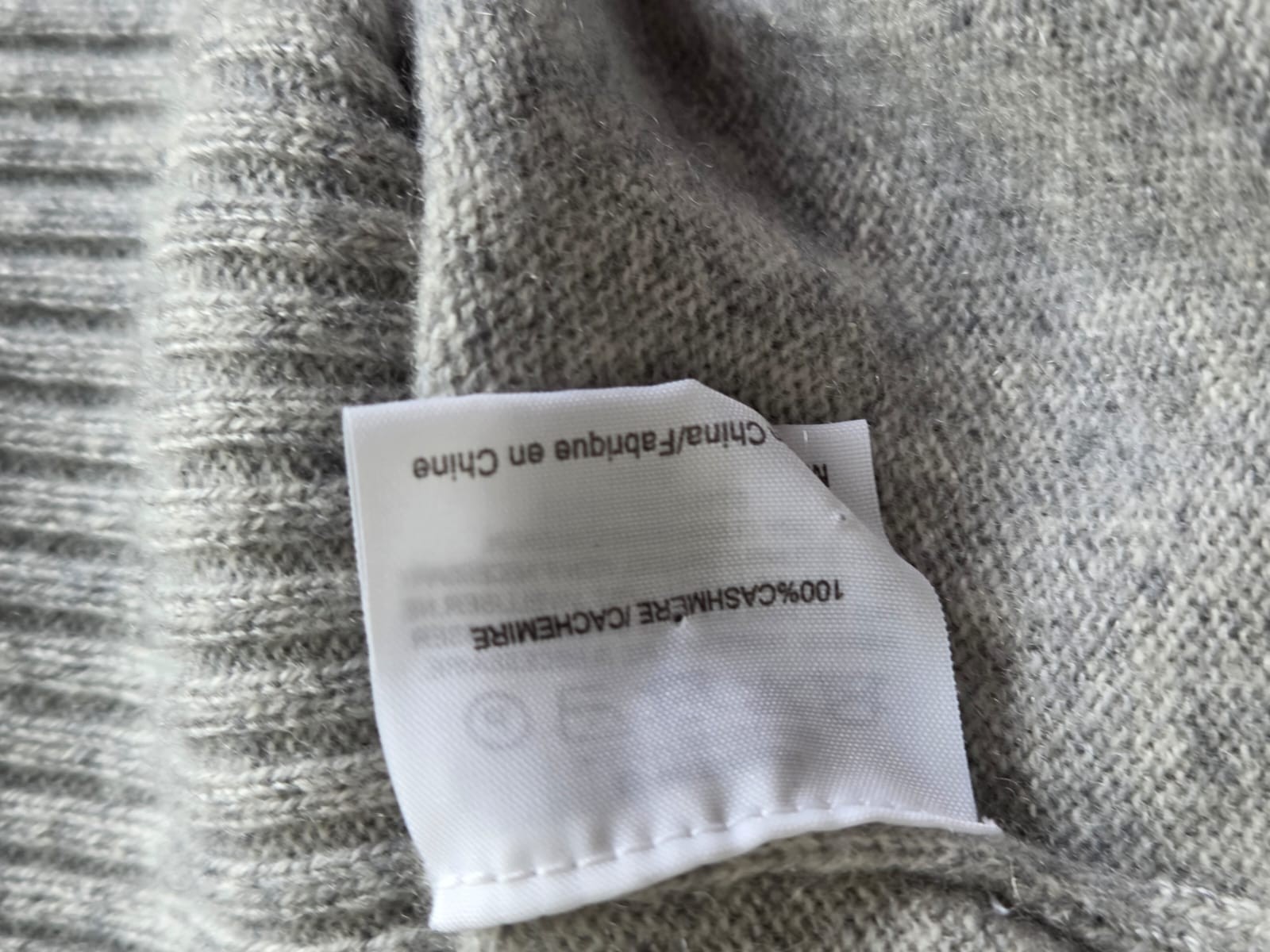 Tory Burch Designer Womens Grey 100% Cashmere Knitted Jumper Size M thumbnail 7