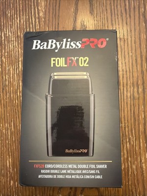 BaByliss PRO FOILFX02 Cordless Double Foil Shaver - Metal Black Open Box 