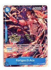 Portgas.D.Ace 3rd Anniversary Tournament 3 Brothers Pack OP07-053 R One Piece NM Portgas.D.Ace 3rd Anniversary Tournament 3 Brothers Pack OP07-053 R One Piece NM