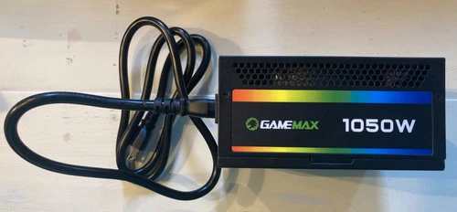 GAMEMAX RGB-1050 Power Supply ATX 12V Active PFC 80 Plus Gold 100-240V 15-8A