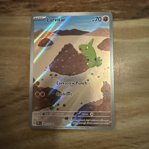Pokemon TCG SV Obsidian Flames Larvitar 203/197 Illustration Rare Card