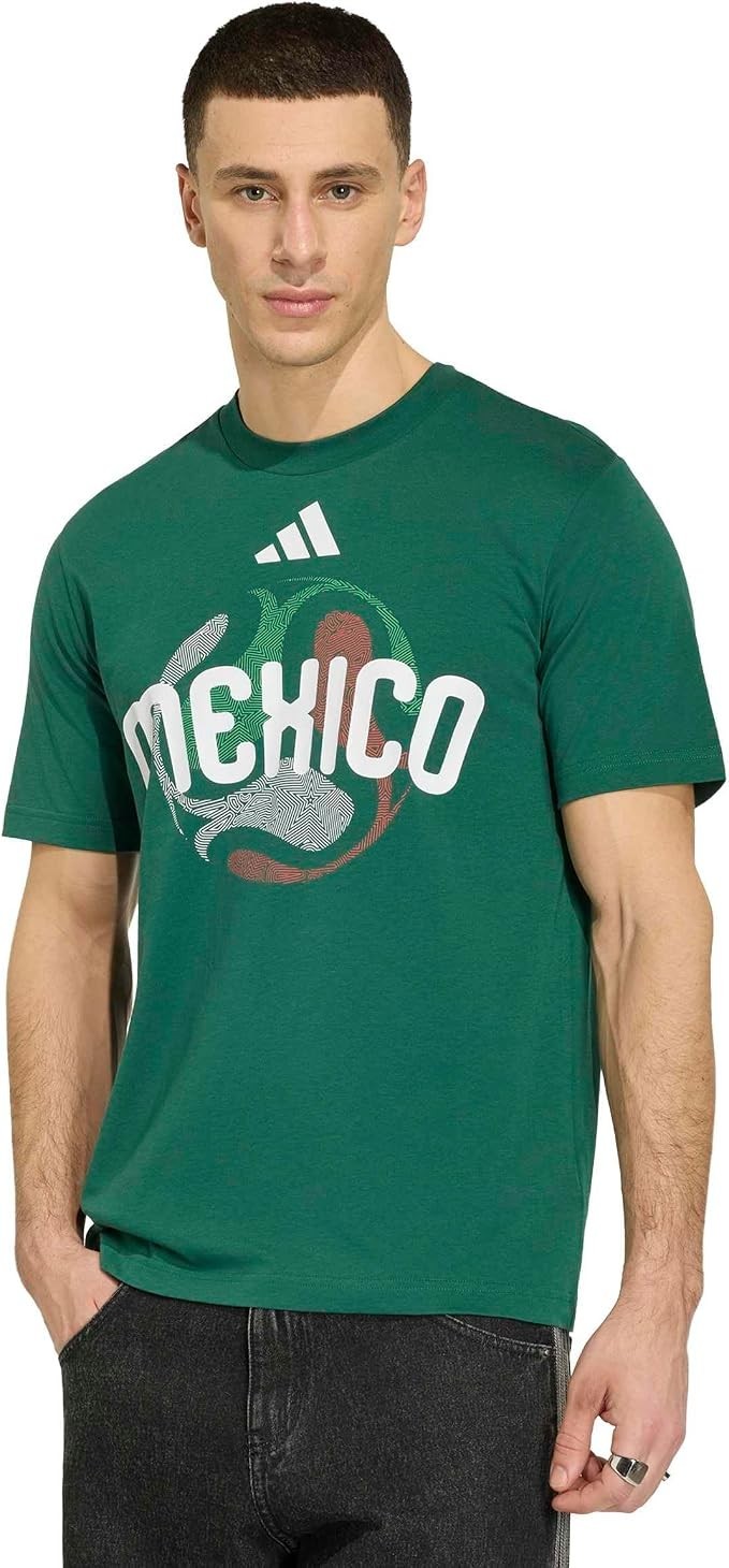 Adidas FIFA WORLD CUP 26™ MEXICO T-SHIRT JZ8916 Men’s Sz M Green Soccer Cotton