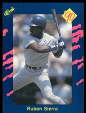 1990 Classic Blue #7 Ruben Sierra Texas Rangers Baseball Card