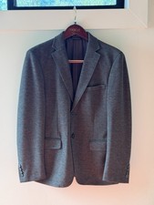 Calvin Klein Men's Gray Slim-Fit Solid Knit Jacket Sport Coat Size 38