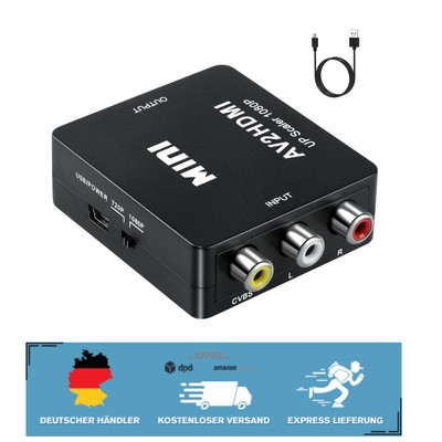 SZJUNXIAO AV auf HDMI Konverter 1080P - Für alte Systeme auf modernen Monitoren