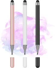 3-Pack Tablets Stylus Pen for All Touchscreen with Precision Disc Tip, 2-In-1 Un