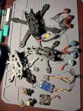 Fpv Drone Lot Frames, Motors, Cameras, And Vtx