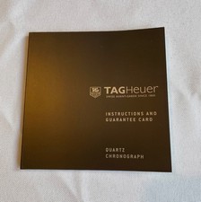GENUINE TAG HEUER Instruction Manual - Quartz Chronograph