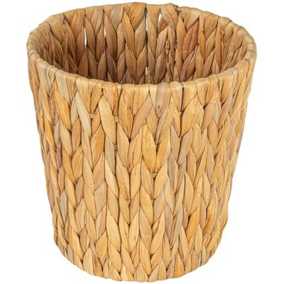 Versatile Round Hyacinth Trash Bin, Liner Included