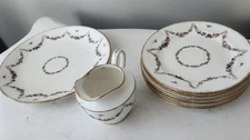 Antique R&D Redfern & Drakeford 8-pc Creamer & Plates Set Bone China