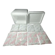 LOT OF 8 Reusable Ice Cold Freezer Gel Packs Refrigerants 7.5”x5.5” Size A, B, C