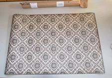 Vtg Style Vinyl floor Mat rug 20 x 30" Spicher and Company