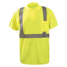 Occunomix Lux-Sspp2b-Yxl Unisex Short Sleeve Hi-Vis Polo Shirt, Polyester,