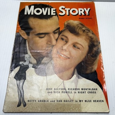Movie Story Magazine October 1950 June Allyson Ricardo Montalban Film History