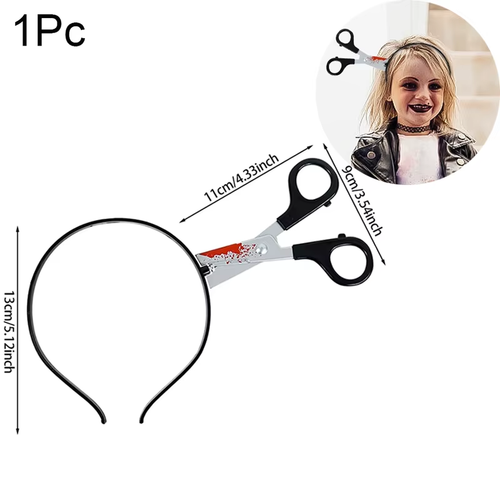 Halloween Headbands Horror Blood Realistic Fake Knife Scissors Props ...