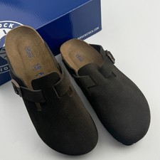 Birkenstock Boston Mocha Suede Leather Women's and Men's Shoes Size 37-45