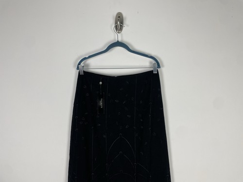 Jupe Longue Ligne A Talbots Taille 6 Noir - Laine - Occasion Très Bon état - Fabriqué USA