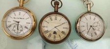 Lot of 3 Watch elgin vintage pocket Collectible Antique Brass Pocket Watch GIFT