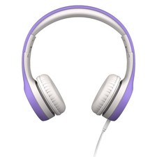 On-Ear Kids Headphones with Microphone, SharePort, SoftTouch Padding - Purple