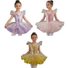 Girls Leotards Layered Tutu Skirt Tutu Dress Skirt Leotard Dancewear Camisole