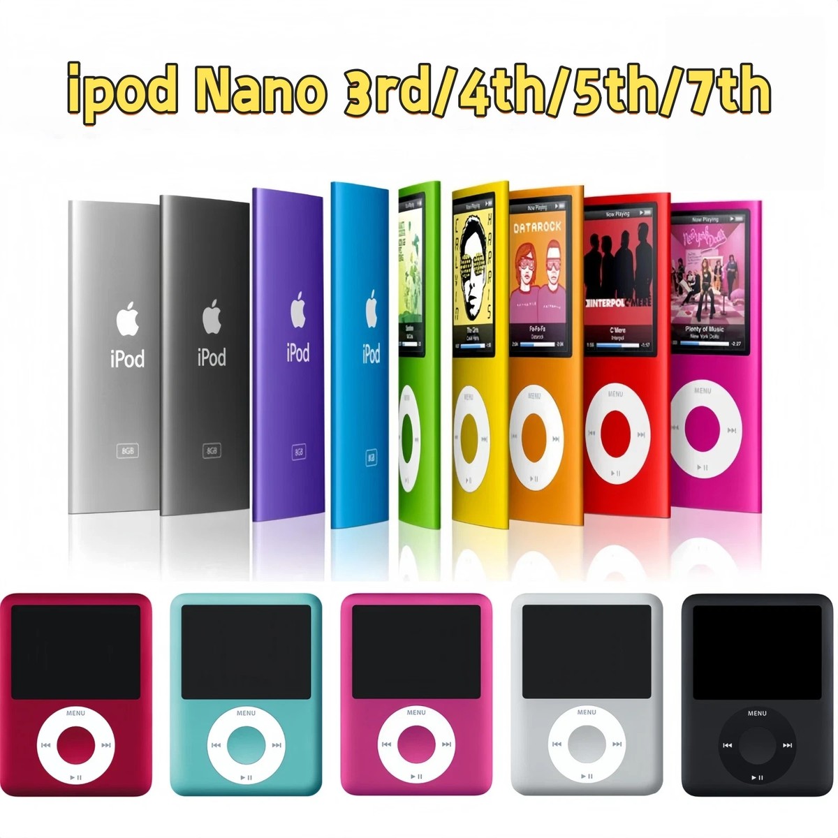 New Sealed Apple iPod Nano 3rd 4th 5th 7th Gen 8GB 16GB All Colors