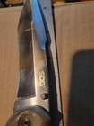 SOG Kiku Pocketknife Linen Micarta Scales Stainless Plain Tanto Blade Clip