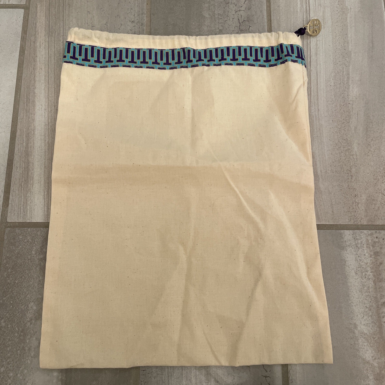 Tory Burch Drawstring Dust Bag with Charm