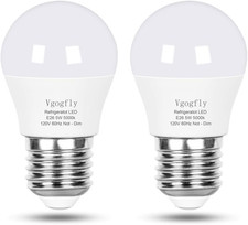 LED Refrigerator Light Bulb 40W Equivalent 120V A15 Fridge Waterproof Bulbs 5 W