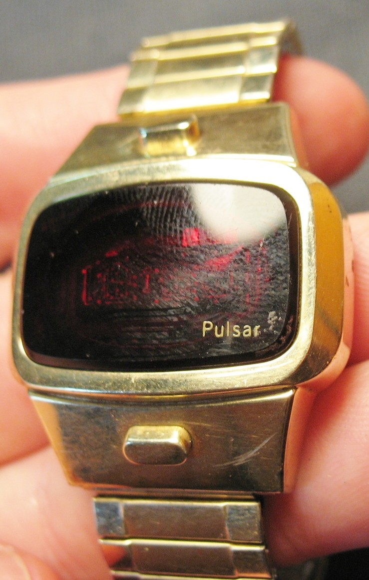 Vintage Pulsar Red LED Wrist Watch - Gem