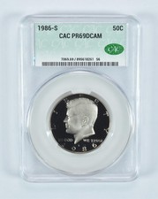 1986-S Kennedy Half Dollar PR69 DCAM CAC CACg *4969