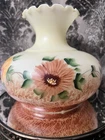 Vintage Hand Painted Gone with The Wind Milk Glass Hurricane Lamp Shade GWTW