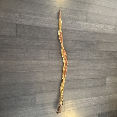 Diamond Willow Walking Stick 4 3  Hand Carved Vintage Native Craftsmanship