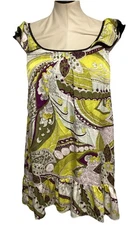 Voom By Joy Han 100% Silk V Back Sleeveless Tunic Top/ Dress Sz. M