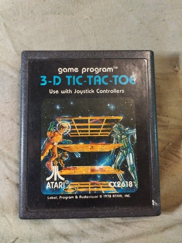 3-D TIC-TAC-TOE ATARI 2600 Game Program With Booklet EUR 13,39