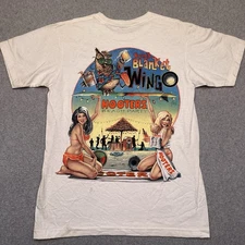 Vintage Hooters Beach Party Graphic T-Shirt Mens Medium Crew Made in USA Signed