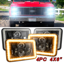 4pcs 4X6" 4652 LED Headlights High Low Beam Lamp FOR Chevy C10 C20 C30 1981-81