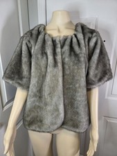 NWT - Simply Vera Vera Wang Faux Fur Jacket Size XL Cape Style - $168.00 MSRP