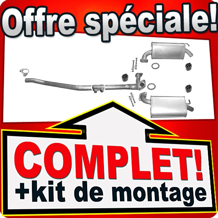 Silencieux d'échappement pour Mazda 6 GG GY 2.0 et 2.3 essence de 2005 à 2007