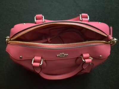 Coach F36624 Mini Bennett Satchel Crossgrain Leather Dark Mauve
