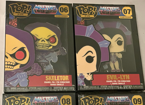 Funko Pop Pins MOTU Masters of The Universe He-Man Skeletor She-Ra Evil-Lyn Set - Picture 2 of 11