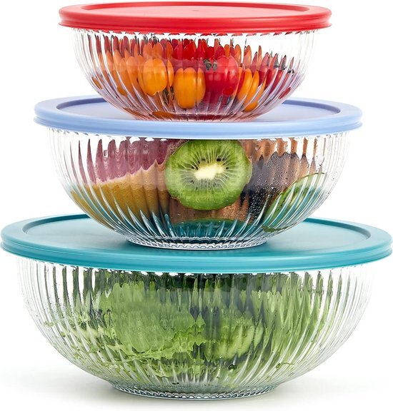 Meisterhome Vorratsdosen Frischhaltedosen mit Deckel Meal Prep Boxen Glas