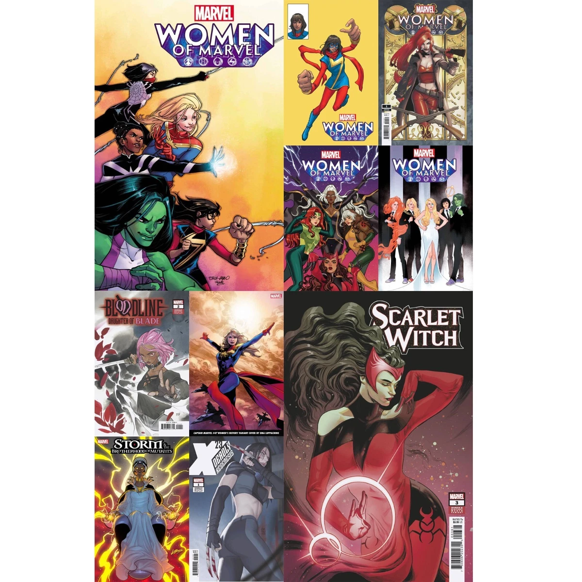 Scarlet Witch, Storm, and Captain Marvel highlight Women's History Month  variant covers